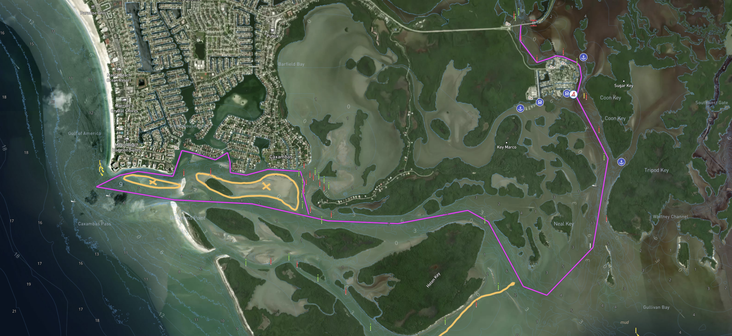 Caxambas Satellite View Florida Safe Boating Certificate